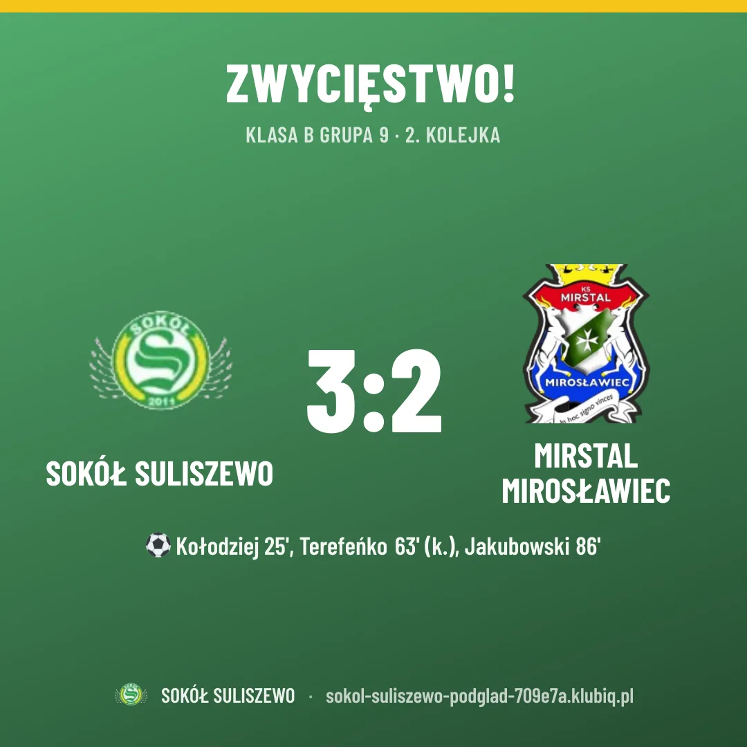 SOKÓŁ SULISZEWO 3:2 MIRSTAL MIROSŁAWIEC